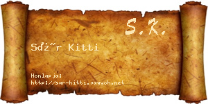 Sár Kitti névjegykártya
